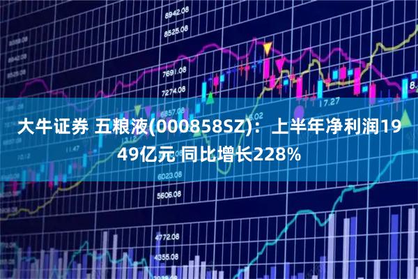 大牛证券 五粮液(000858SZ)：上半年净利润1949亿元 同比增长228%